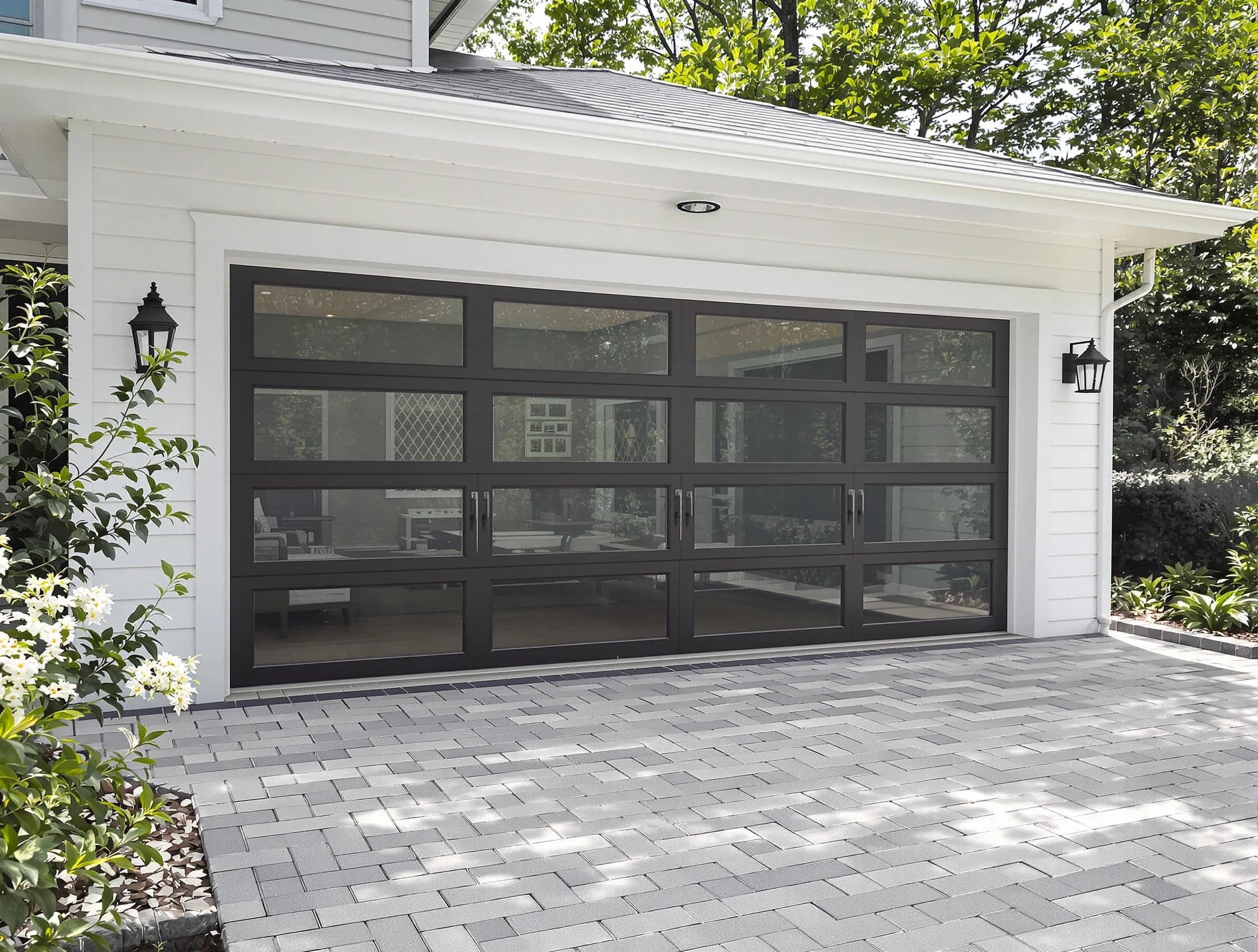 Norman Garage Door Repair design specialist presenting custom garage door options to Norman homeowner