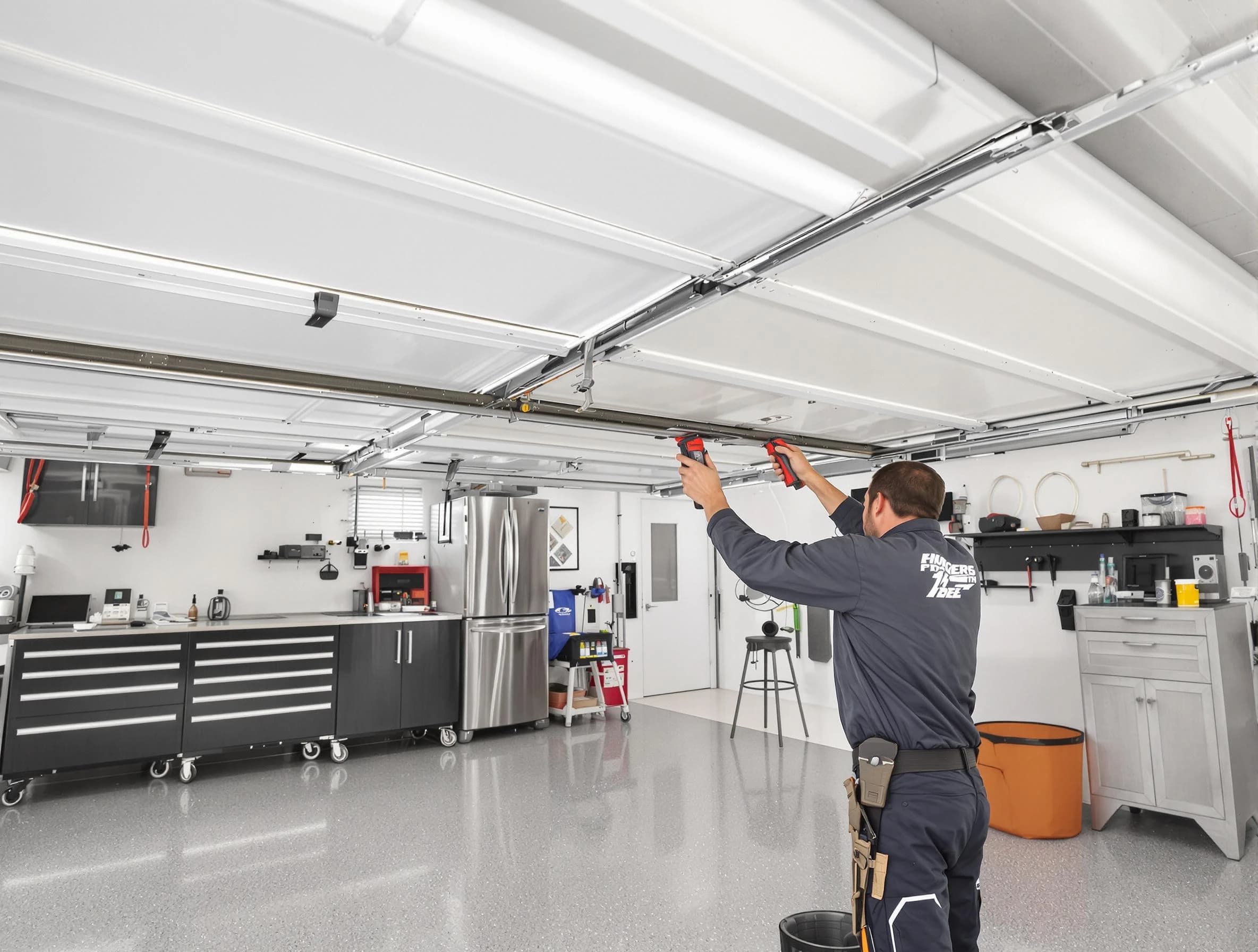 Overhead garage door repair service by Norman Garage Door Repair in Norman