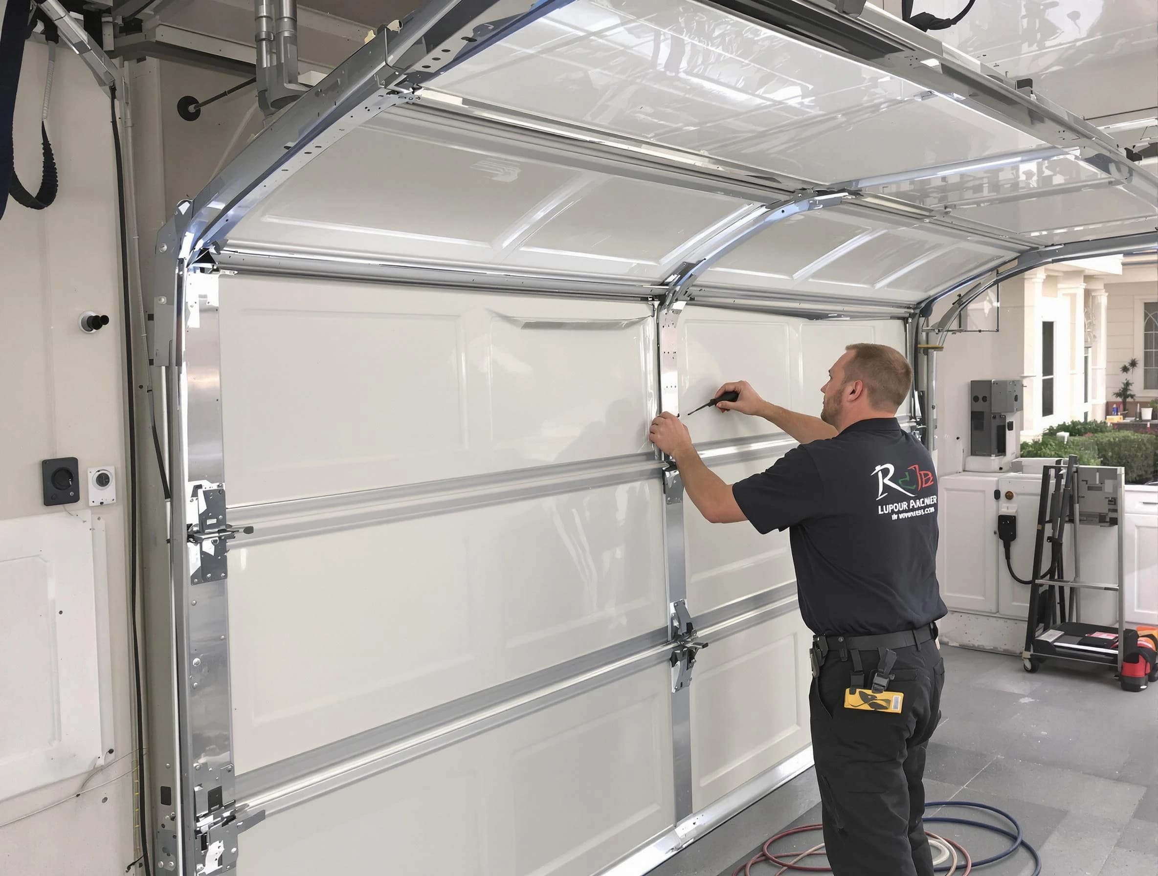 Norman Garage Door Repair professional performing panel repair in Norman