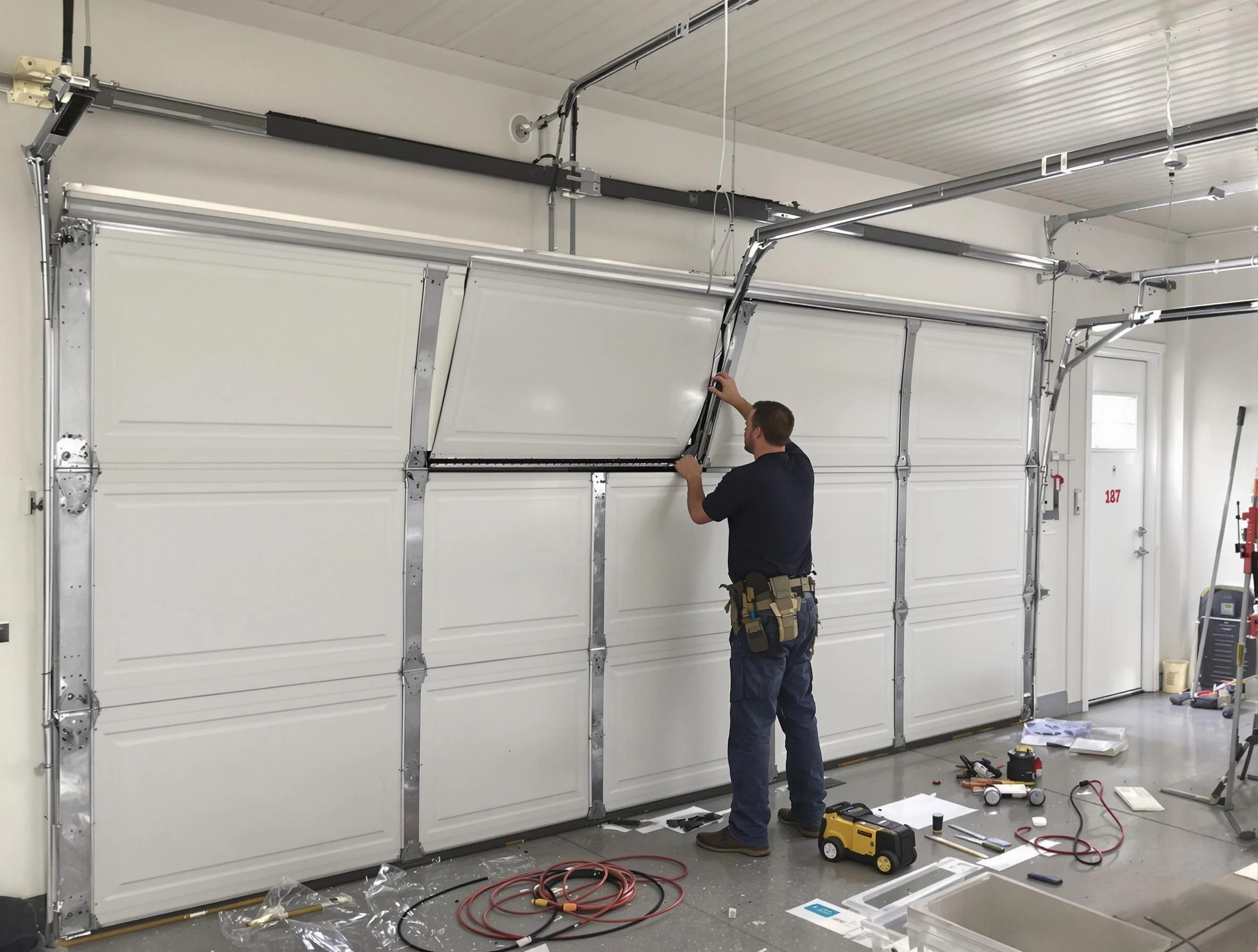 Garage Door Section Replacement in Norman
