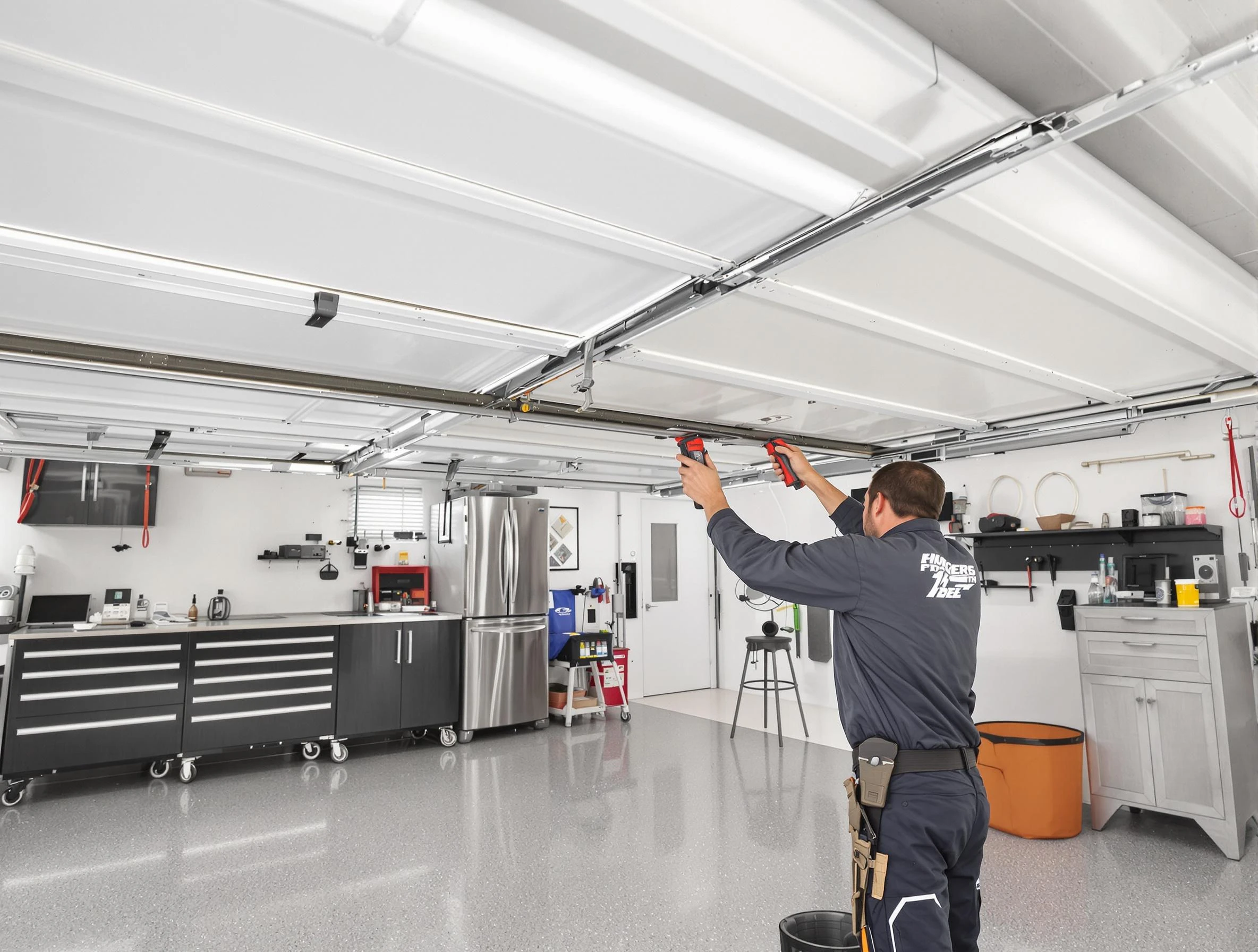 Overhead garage door repair service by Norman Garage Door Repair in Norman